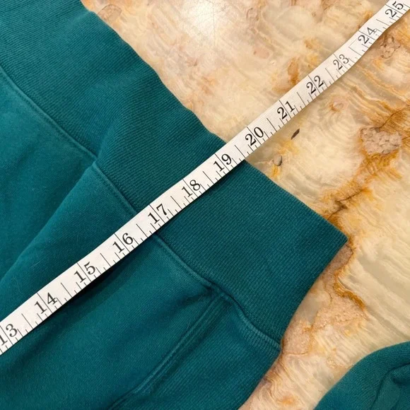 TNA Aritzia Womens Perfect Full Zip Crop Hoodie Teal Green Cozy Sweatfleece S - Picture 5 of 6